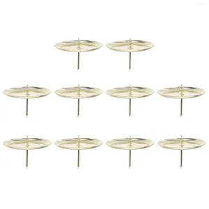 Kandelaars 10 stuks gouden tafeldecoratie houder ronde kandelaar decoratieve huisdecoratie ijzer