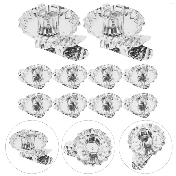 Bougeoirs 10 pièces porte-fer Clips ornements métal arbre de noël bâtons de chandelier de noël pour la fête