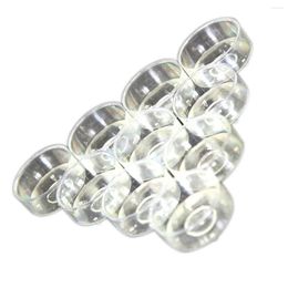 Candalas 100 pcs Terrarios pequeños recipientes vacíos que hacen velas de tazas de té de vidrio transparente luces ghee soporte de plástico candelabro