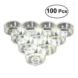 Bougeoirs 100pcs support en plastique tasse de cire boîte de cire pour fournitures de temple