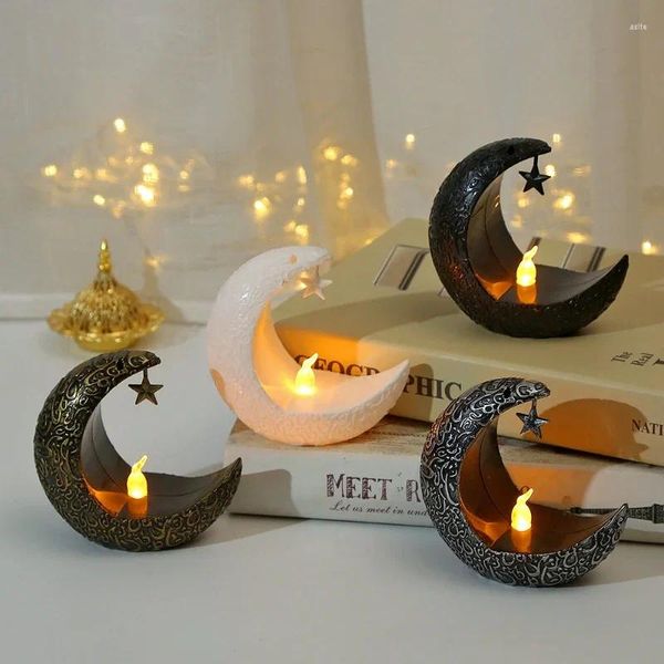 Candelas de vela 10 cm Ligera Luxury Crescent Moon Star Black Gold Metal Soportes de boda romántica Copa de Navidad de Boda Romántica