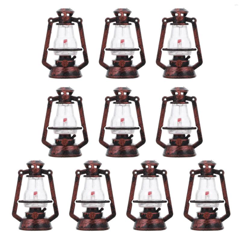 Mum Tutucular 10 PCS Cadılar Bayramı Dekorasyonları Retro Kerosen lambası Xmas Şekli Dekor Küçük Yağ Fener Vintage Işık Süslemesi