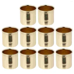 Kandelaars 10 Stuks Metalen Cup Theelichthouder Decoratieve Tapered Wax Voor DIY Lamp Maken Willekeurige Stijl 23 0 5mm