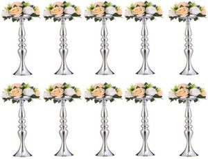 Candlers 10pcs Silver Metal Flower Vases Candlestick Table de table de mariage Centres d'événement Party Party Party Rack8048769