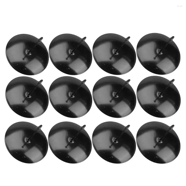 Bougeoirs 12 pièces noir décor de mariage gâteau bougies Base fer Support Support bougies chauffe-plat accessoires