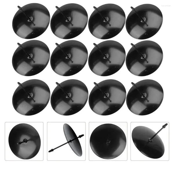 Bandlers 12 pcs Pillar Black Wedding Decor Wreaths Fixing Accessories Iron Cake Support Rack Candlestick