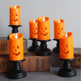 Bandlers 12pcs LED Halloween Lantern Lampe Orange Pumpkin Ghost Light Decorations for Home Horror Hanging Decoration
