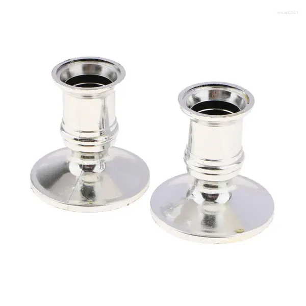 Bougeoirs 1pair Plastique Pilitop Pilier Base de cône électronique Piedstal pour une table de dîner de fête d'événement Home Decro