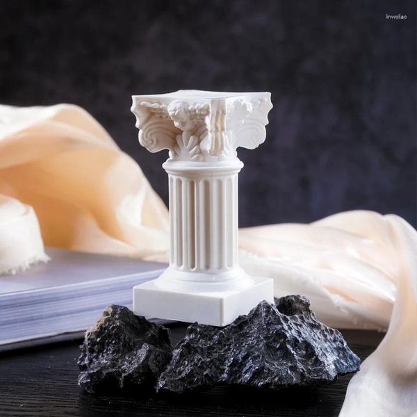 Bougeoirs 1pc accessoires de pographie artificielle colonne romaine porte-décoration de la maison chandelier Po ornement