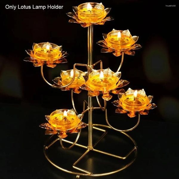 Portes de velas 1 PC Lotus Mantenera de lámpara Templos de la oficina de la oficina Light Cafets Home Stiving Table Decoración Patios de suministros budistas #920