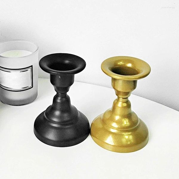 Candlers 1pc Mini Fer Art Holder Candlestick Retro Metal Stand High Quality Vintage Creative Home Wedding Party Decoration