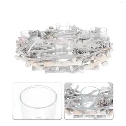 Bandlers 1pc Nordic Candleholder Decor Exquisite Glass tasse couronne de chandelle