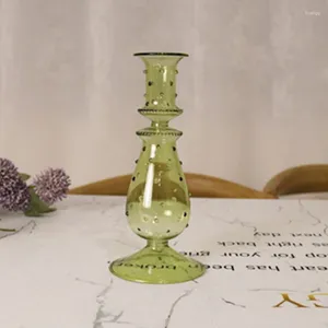 Bougeoirs 1PC porte-verre romantique chandelier vintage hydroponique vase transparent cadeau de style européen