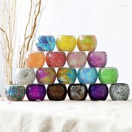 Bandlers 1pcs japonais brillant verre mosaïque chandelle couleur étoile ciel clair ombre