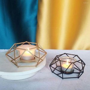 Kandelhouders 1 van de Nordic Style 3D Geometric Candlestick Vintage 2024 Ornamenten Holder Sale Metal Decor Party Wedding Home Tab R9N4