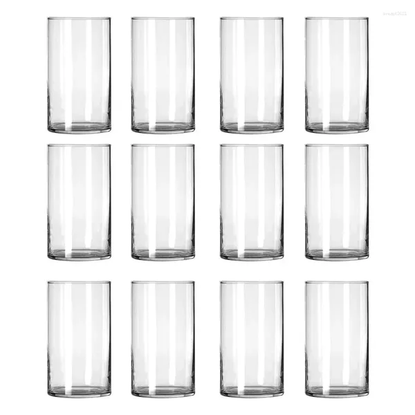 Bandlers 1 pièce Verre en verre transparent Vases Vases Holder tasse Table Vase de fleurs pour décorations de mariage et dîners formels