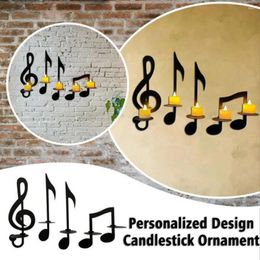 Bandlers 1set Unique Iron Music Note Habet Wall Mound Hanging Tahe Light Decor for Office Yard Porch Gifts Home