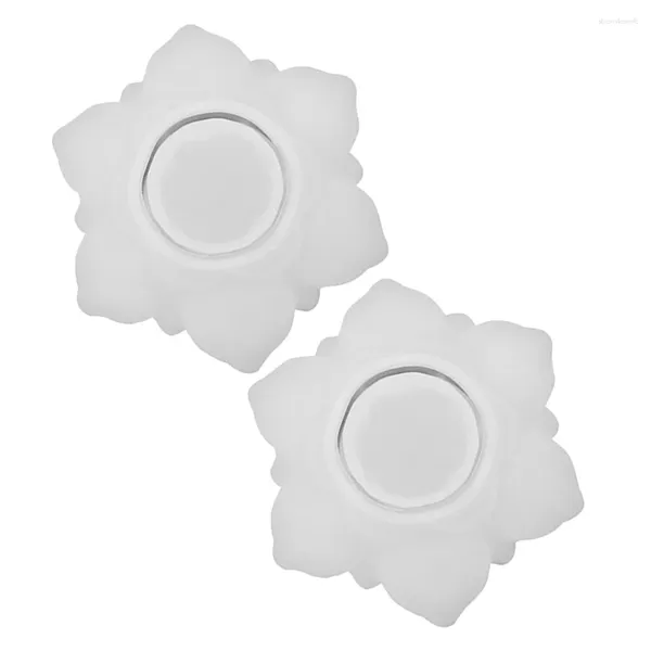 Candlers 2 PCS Porte-gâteau support de moule en silicone bijoux de bijoux de résine artisanat fabrication de gel de silice béton béton