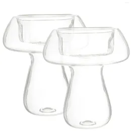 Boteros de velas 2 PCS Coloridas Velas Taper Soporte de vidrio de honor Boda de mesa pequeña decoración de centros de mesa