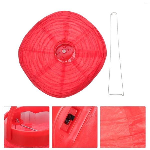 Bougeoirs 2 pièces décorations de maison maison lanterne rouge cour lampe de bureau lumières LED lanternes suspendues extérieures en plastique intérieur