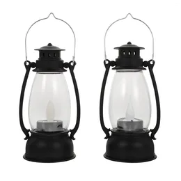 Bougeoirs 2 pièces lanterne Halloween lampe ornement poche décorations extérieures accessoires composants électroniques grange