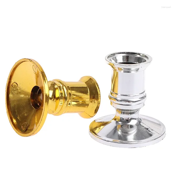 Candlers 2 PCS Plaque Candlestick Votive Bandles Votive For Fake Tapers Christmas Party Decoration Wedding Silver / Gold