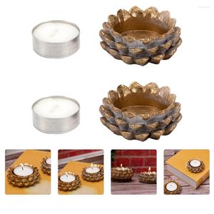 Bandlers 2 PCS Décorations de mariage country de théâtre Tealight Chandelle Ornement Ornement Coupe Party Décoration Adorne