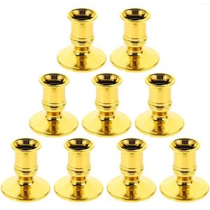 Kandelhouders 20 PCS Elektronische basis Goud bruiloft Decor Pijler voor desktop Candlestick Centerpieces Plastic indoor