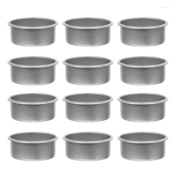 Bougeoirs 20 pcs tasse vide chic Contexte en vrac Bougies Soalight Conteneurs décoratifs en fer Bougeleur Élégant table de mariage Kerzen