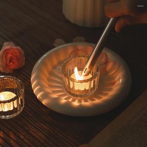 Bandlers 20 pcs Votive Tea Light for Floating Centresces Tables Glass Glass Clear mignon Mini Mini Ribbed Birthday Party Decor