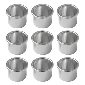Candlers 20pcs Tasses en aluminium Support d'éclairage à thé en métal pour la fête de mariage pour le dîner de Noël décorat chandelle