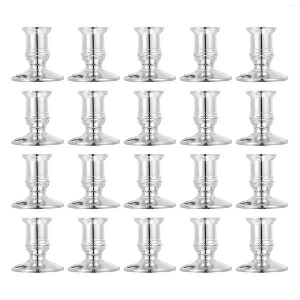 Bougeoirs 20Pcs Bases Clair Bougeoir Pièce maîtresse Grand Pilier Candélabre