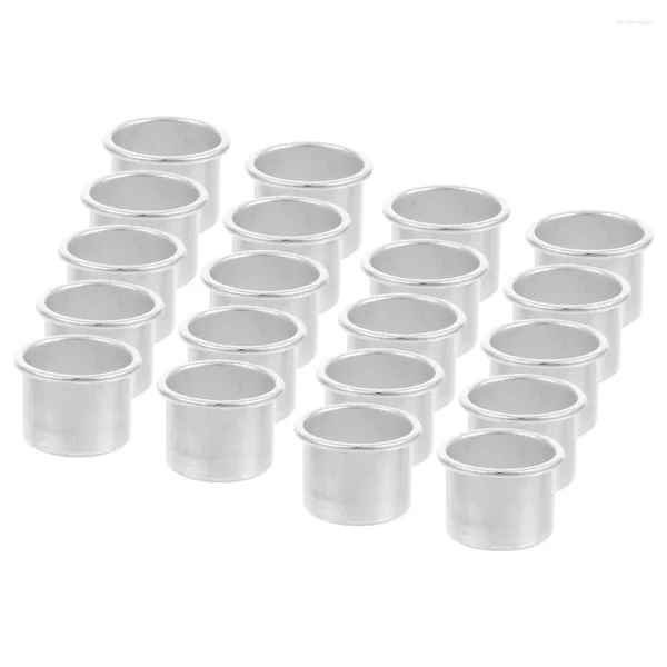 Bougeoirs 20 pièces Inserts métalliques bougeoir tasse tasses en aluminium accessoires