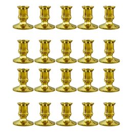 Bougeoirs 20X pilier doré bougie Base cône bougeoir chandelier décoration de fête de noël 231201