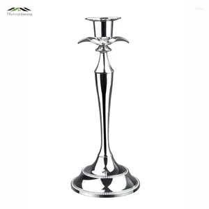 Bandlers 26cm / 10,5 '' Metal Silver / Gold Stated Stand Zinc Alloy High Quality Pilier pour l'événement de mariage Portavelas Candabra