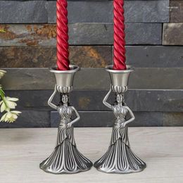 Bandlers 2pc Style européen Chandelier Vintage Angel Metal Holder American Desktop Adorment Mariage Décoration Crafts