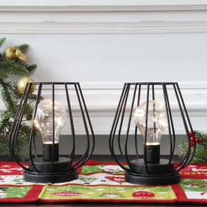 Bandlers 2pcs supporte noire lampe de table de la lampe de batterie sans fil alimentée pour le salon Parties de mariage Patio de jardin décoration intérieure