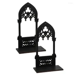 Bandlers 2pcs Gothic Arch Architectural Holder Whited Iron Home Decoration Durable Easy Installer