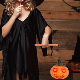 Kaarsenhouders 2 stks Halloween Handheld pompoenlantaarns geluid-geactiveerde draagbare flitsende lampjes feestartikelen voor kinderen