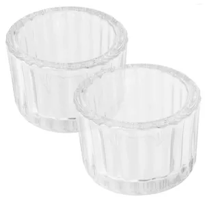 Kandelaars 2 stks bruiloft Clear Glass Cups Kleine theelichten Holder tafel middelpunt