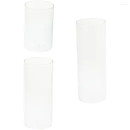 Bougeoirs 3 pcs Pilérat Party Cup Retro Decor Desktop Ornements Clear Fleur séchée Small Stand Set Set Vide Set délicat