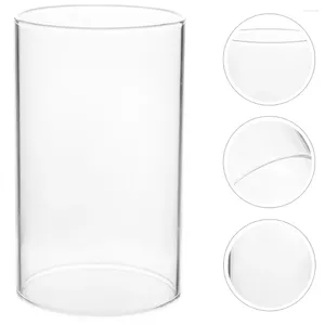 Kaarsenhouders 3 PCS Protector Home Shades Decoratie Desktop Open ENDed Buis Levering Glass Transparante houder Covers Clear