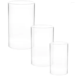 Bandlers 3 PCS Shade Shades Bureau Decorative Glass Home Accents Cylinder Jar Dome High Borosilicate
