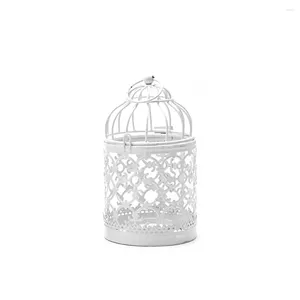 Candlers 367a Hollow Holder Candlestick Tealight Lantern Bird Cage Vintage Whited