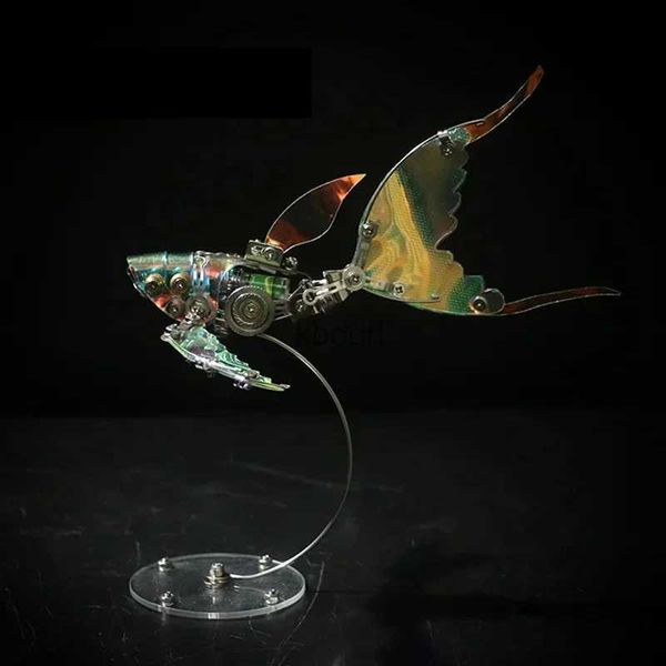 Bougeoirs 3D métal Puzzle papillon ailé poisson volant Kit d'assemblage mécanique vie Marine bricolage Steampunk modèles Kits cadeau YQ240123