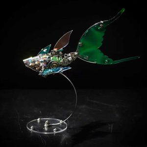 Bougeoirs 3D Puzzles métal papillon ailé poisson volant Kit d'assemblage mécanique Machine engrenage vie Marine bricolage Steampunk modèles Kits cadeau YQ240123