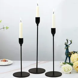 Bandlers 3pcs / set Style chinois Metal Metal Simple Wedding Decoration Bar Bar Party Room Decor Home Candlestick