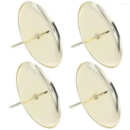 Bandlers 4 pcs porte-great à thé de chandelier fer pour table plaque de pilier métallique simple ornement de fixation