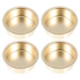 Candlers 4 PCS Metal Cup Christmas Conteners Mini Bandles Cups Creative Supply Round