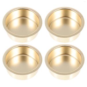 Kandelaars 4 pc's metalen beker kersthouder containers mini kaarsen Cups Creative Supply Round